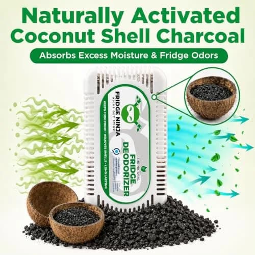Ellis Harper Fridge Deodorizer 4 Pack | Activated Charcoal Odor Absorber, 240 g, Unscented, Reusable thumbnail 3