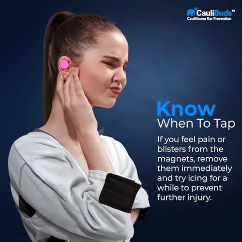 CauliBuds Cauliflower Ear Magnets, Silicone Compression Kit with Multiple Magnet Sizes for BJJ, Wrestling, MMA & Rugby, Use After Ear Draining (Pink) | Discreet, Non-Invasive Ear Recovery Solution thumbnail 5