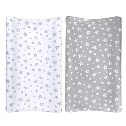 Moonsea Changing Pad Cover for Boys Girls | Soft Microfiber 32"x16" Unisex 2-Pack thumbnail 6