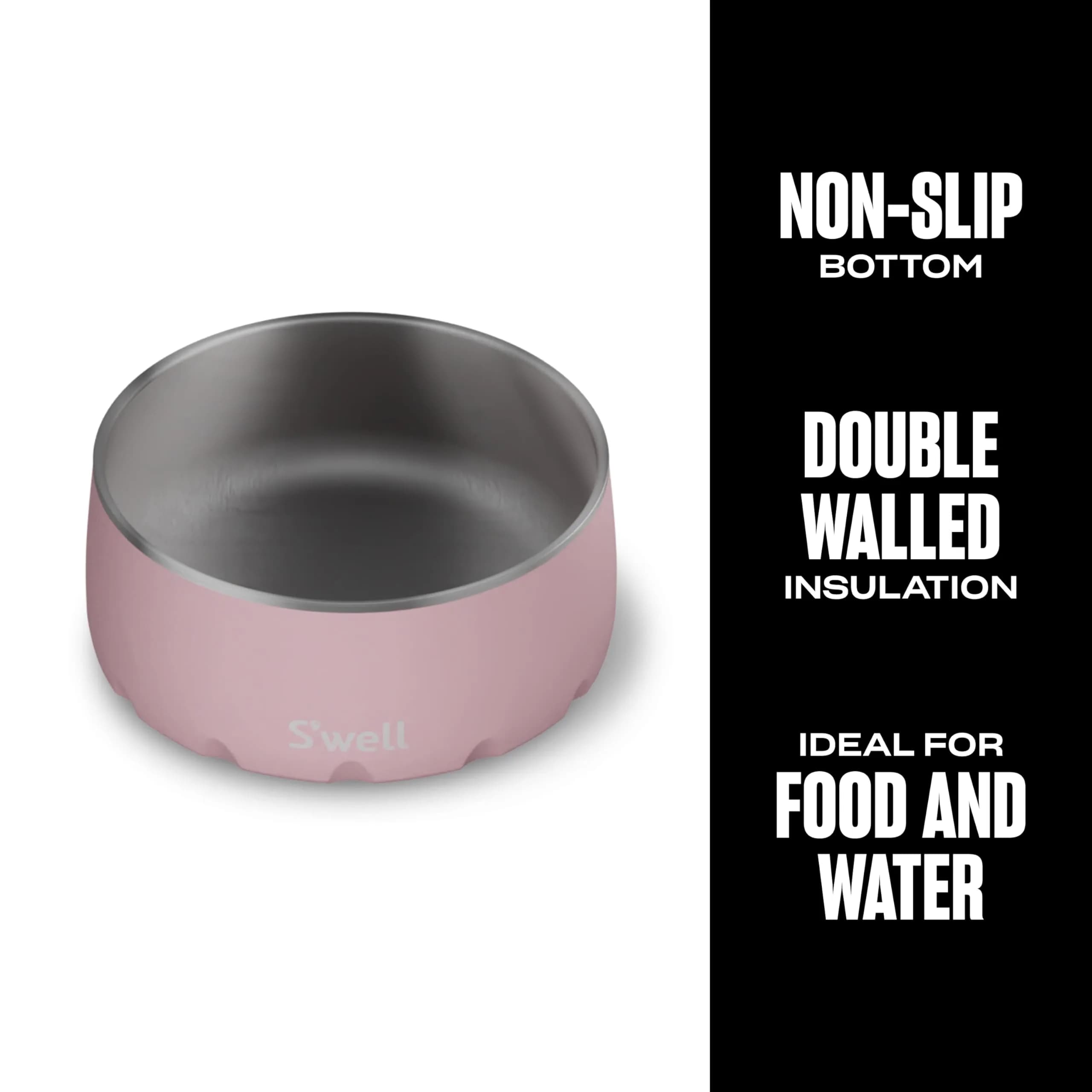 S'well Stainless Steel Pet Bowl 16oz (470ml) | Non-Slip Base for Dogs - view 3