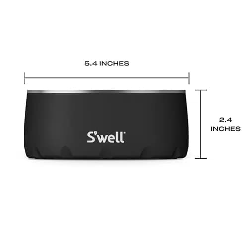 S'well Stainless Steel Pet Bowl 16oz (470ml) Onyx | Non-Slip Base for Dogs thumbnail 4