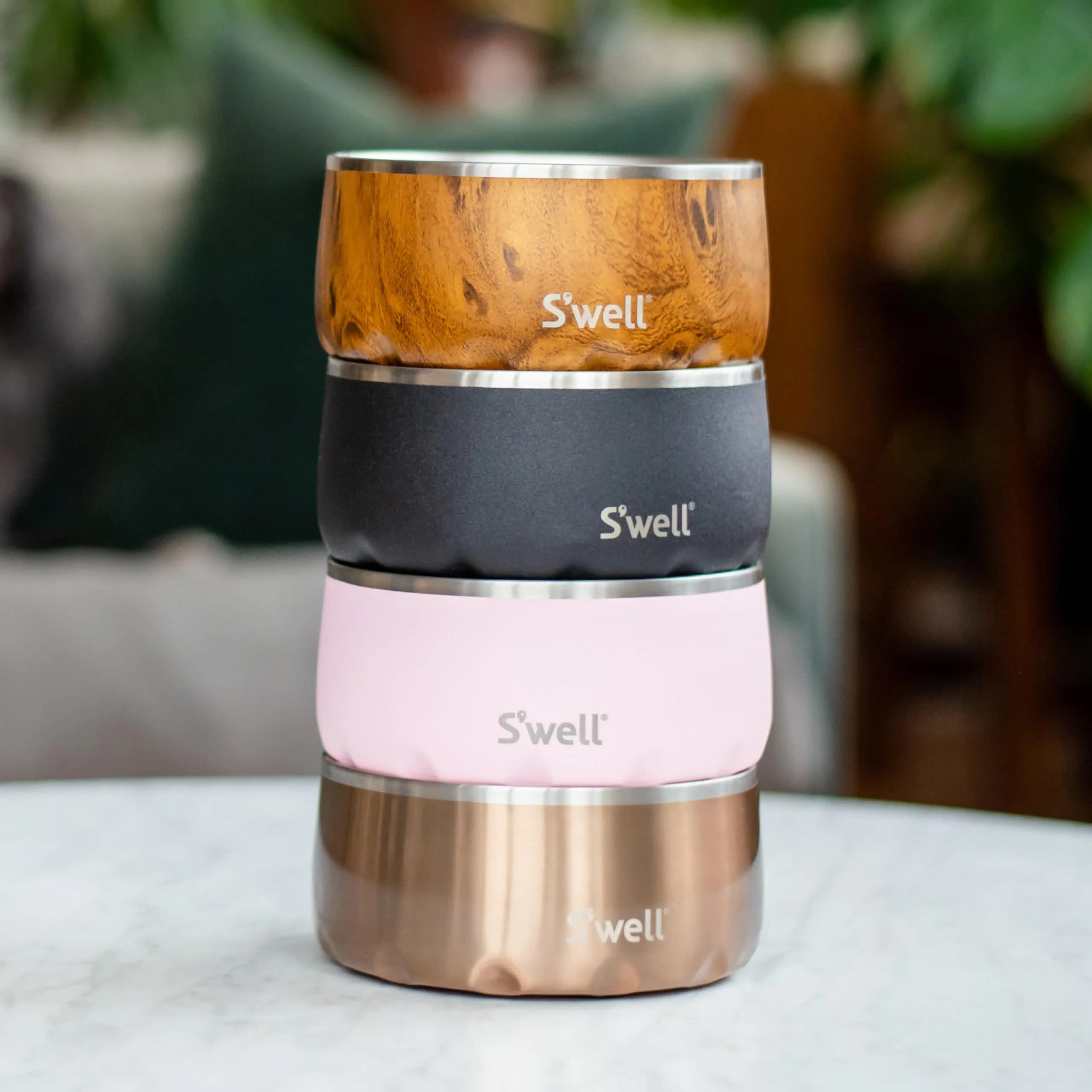 S'well Stainless Steel Pet Bowl 32oz (950ml) Teakwood | Non-Slip Base for Dogs - view 6