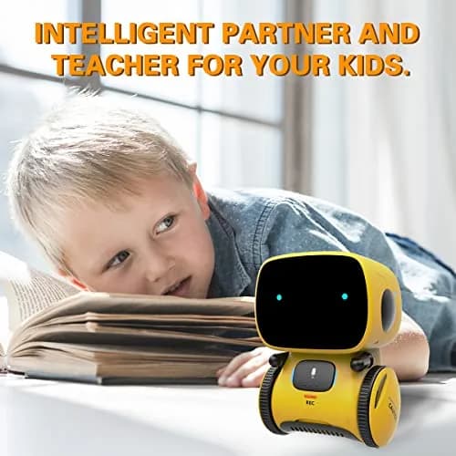 98K Kids Robot Toy for Girls and Boys | Touch & Voice Control, Compact & Safe (3.75 in x 3.75 in x 5.11 in) thumbnail 6