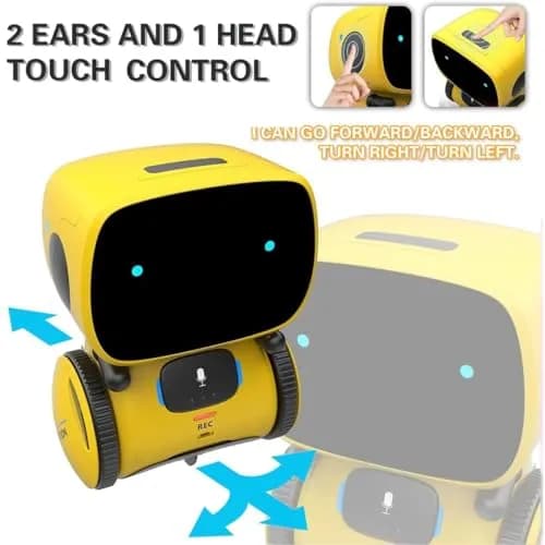 98K Kids Robot Toy for Girls and Boys | Touch & Voice Control, Compact & Safe (3.75 in x 3.75 in x 5.11 in) thumbnail 2