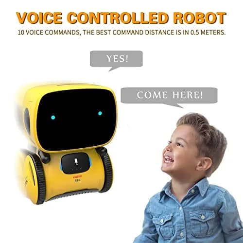98K Kids Robot Toy for Girls and Boys | Touch & Voice Control, Compact & Safe (3.75 in x 3.75 in x 5.11 in) thumbnail 3