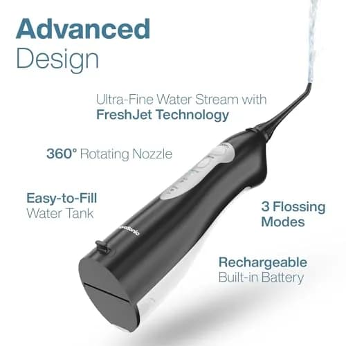 AquaSonic Aqua Flosser Cordless Rechargeable Water Flosser 500ml (16.9 Fl Oz) | Dentist Recommended for Deep Cleaning thumbnail 6