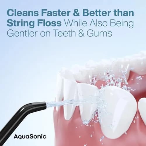 AquaSonic Aqua Flosser Cordless Rechargeable Water Flosser 500ml (16.9 Fl Oz) | Dentist Recommended for Deep Cleaning thumbnail 3
