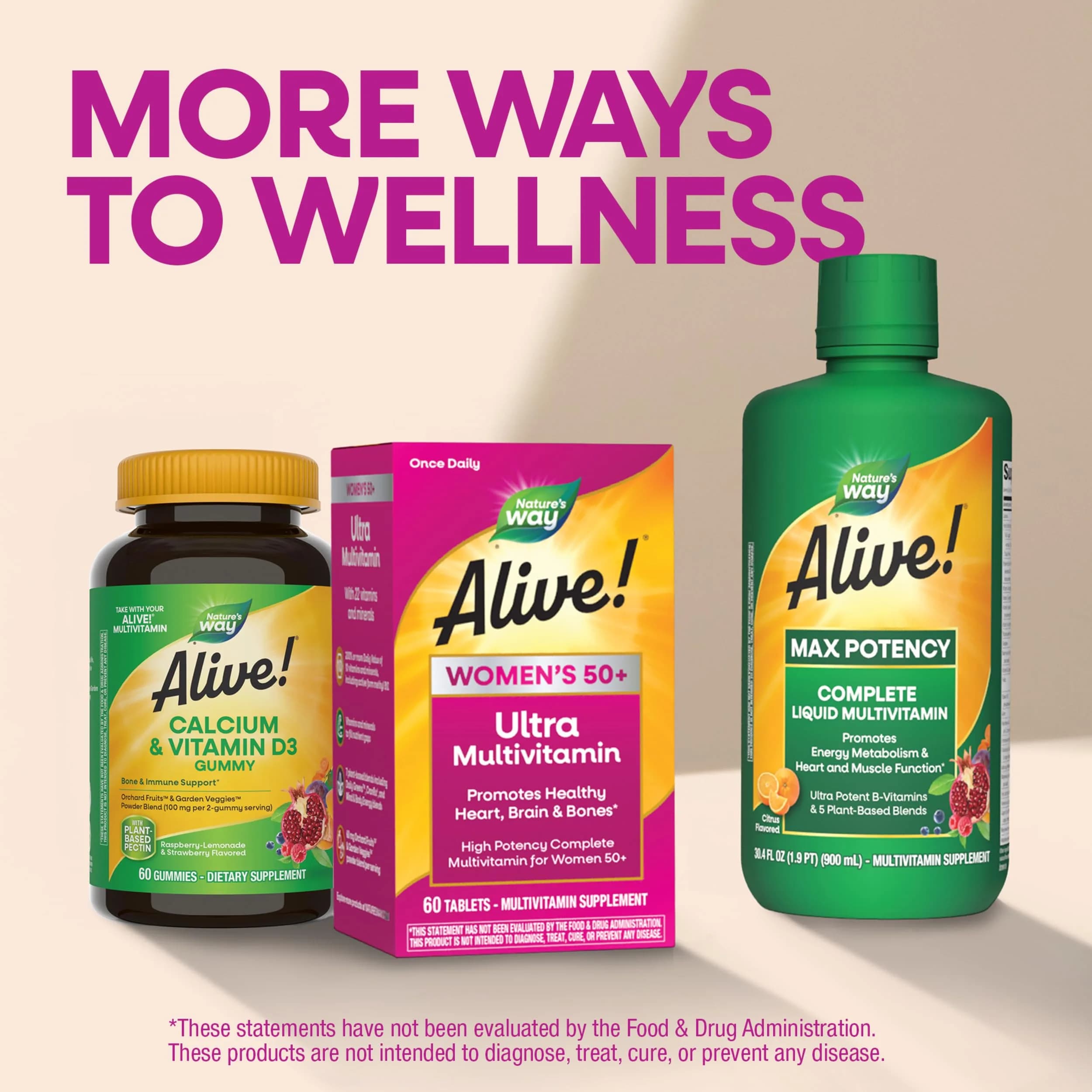 Nature's Way Alive! Women's 50+ Ultra Potency Multivitamin 150 Count | Supports Heart, Brain, Bone & Immune Health - view 8