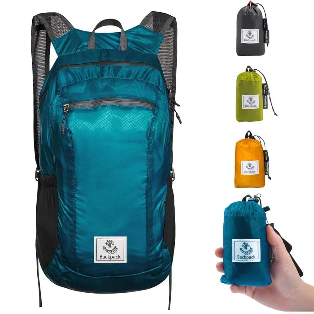 4Monster Water Resistant Backpack 32L | Ultra Lightweight & Packable for Travel & Outdoor (Blue, 32L)