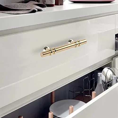 Leulan Gold Cabinet Pulls 96mm (3.75 Inch) | Solid Zinc & Aluminum Alloy Hardware thumbnail 7
