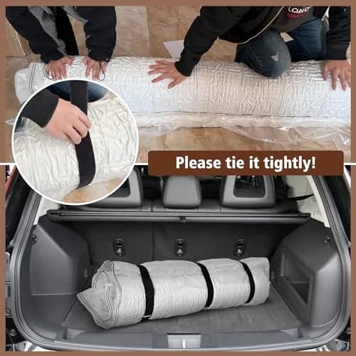 VacPack Twin Mattress Vacuum Bag for Moving Storage Shipping | Heavy Duty 4 Mil Plastic (Twin) thumbnail 3