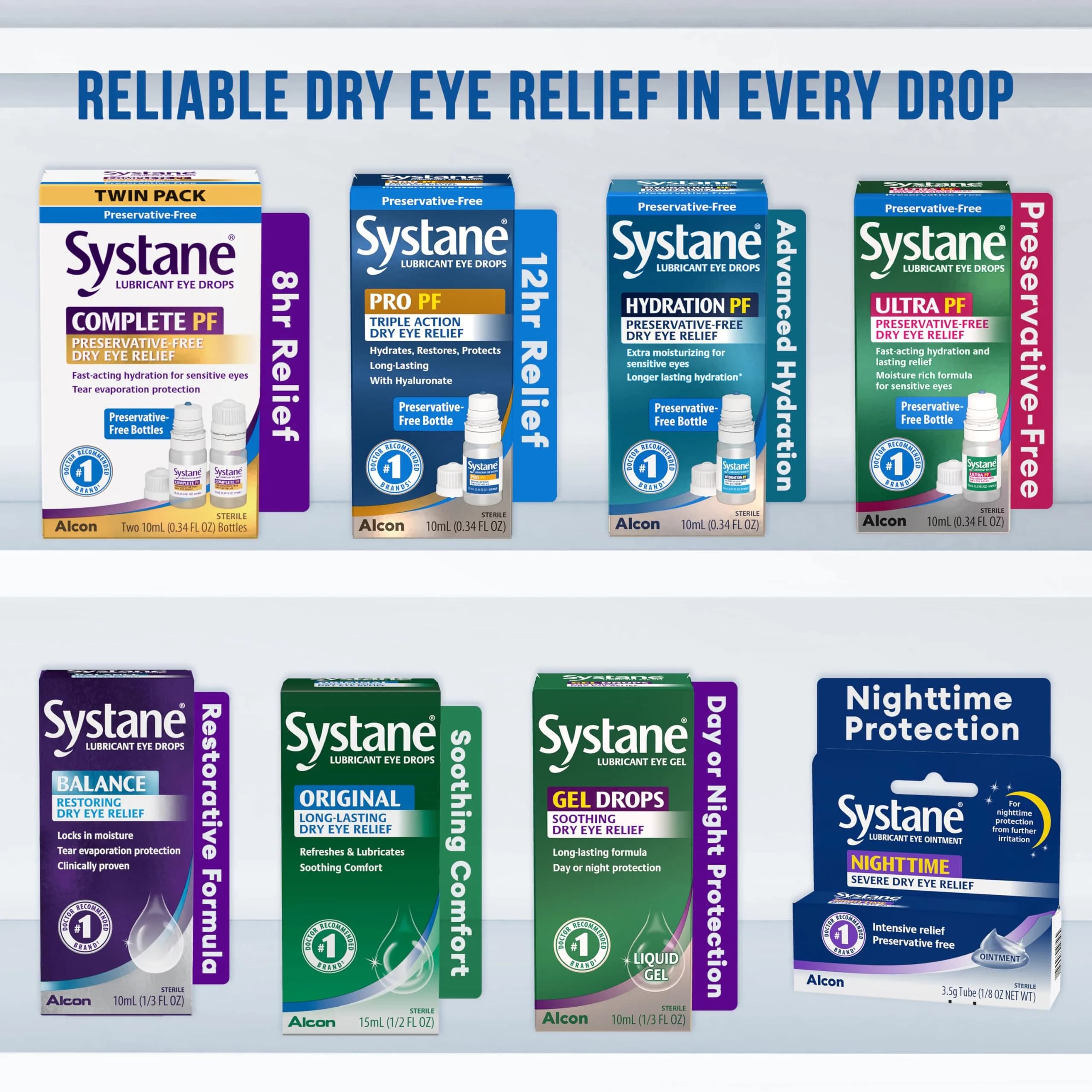 Systane Complete Preservative-Free Dry Eye Drops 10ml (0.3 Fl Oz) (0.6% Propylene Glycol) | FDA Approved Lubricant for All Dry Eye Types - view 3