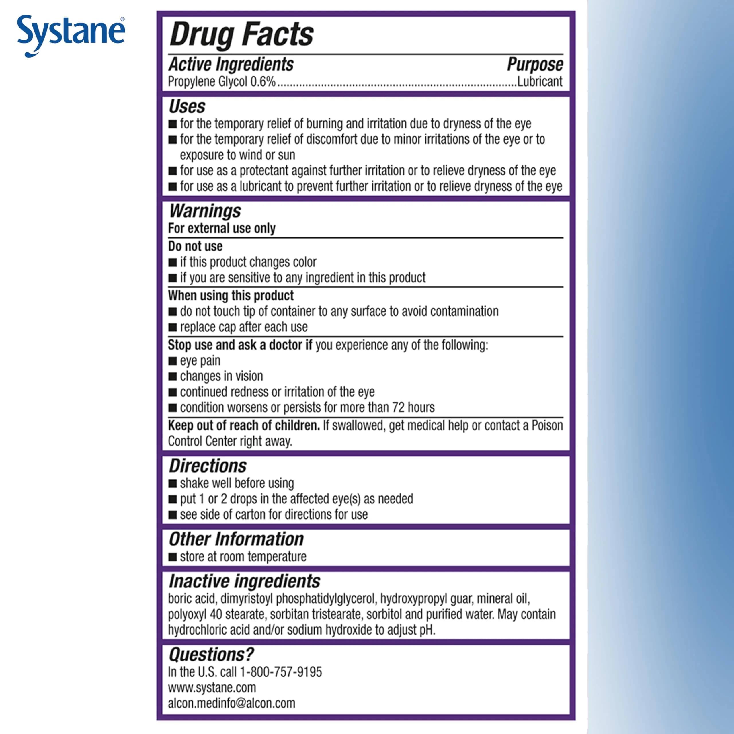 Systane Complete Preservative-Free Dry Eye Drops 10ml (0.3 Fl Oz) (0.6% Propylene Glycol) | FDA Approved Lubricant for All Dry Eye Types - view 4