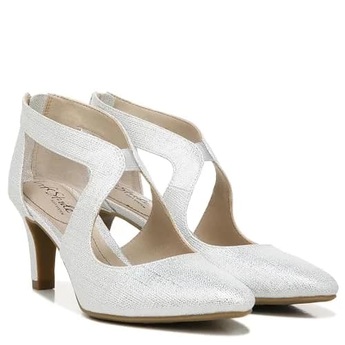 LifeStride Giovanna 2 Pump Silver 9 Wide | Elegant Comfort with 2.75 inch Heel thumbnail 8