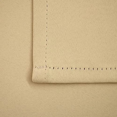 Pickluc Rod Pocket Tier Curtain - Half Blackout for Kitchen & Bathroom | 30"W x 24"L Beige, 2 Panels thumbnail 5