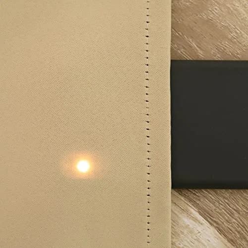 Pickluc Rod Pocket Tier Curtain - Half Blackout for Kitchen & Bathroom | 30"W x 24"L Beige, 2 Panels thumbnail 6