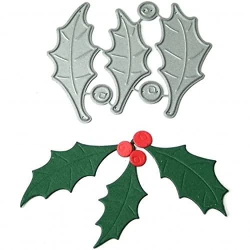 Trdxxx Holly Berries Metal Cutting Die Cuts | High-Carbon Steel Craft Stencil (6.2cm x 4.5cm)