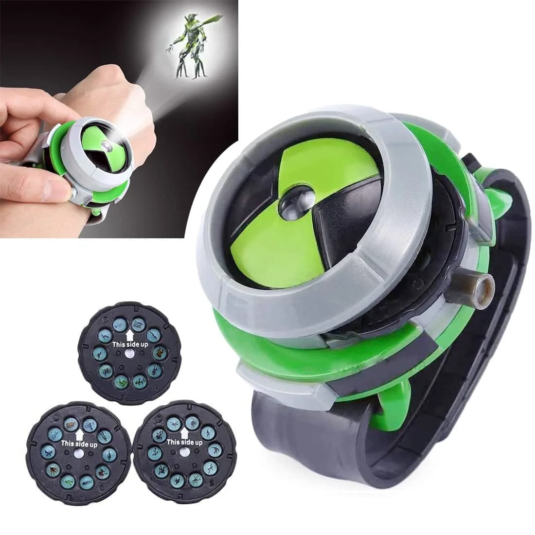 Grostmend Ben 10 Omnitrix Projector Watch Toy | 30 Images — Green