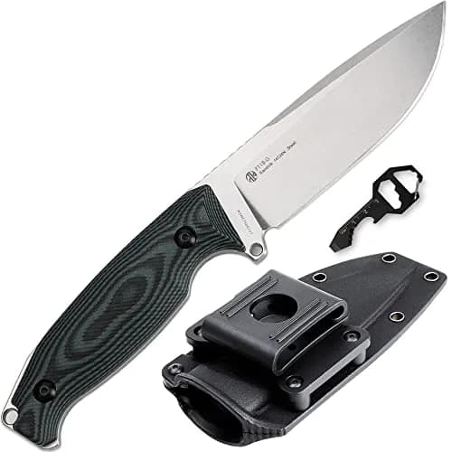 Ruike 14C28N Camping Fixed Blade Knife with Sheath, Full Tang, G10, Bushcraft | 4.3" Drop Point Blade, Corrosion-Resistant Steel thumbnail 1