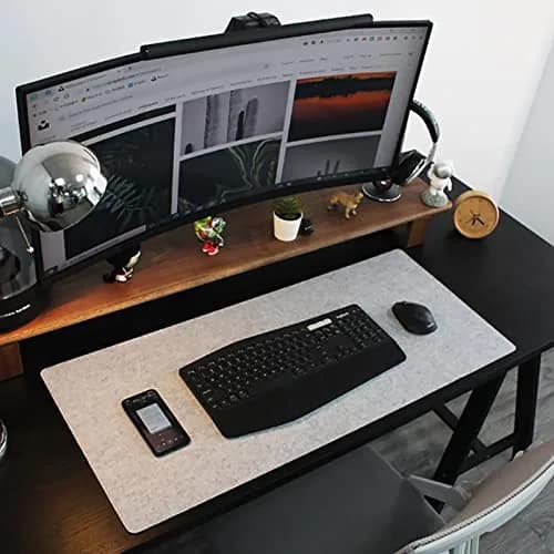 DAWNTREES Felt Desk Pad 90cm x 40cm (36" x 16") | Smooth Glide & Tabletop Protection thumbnail 1