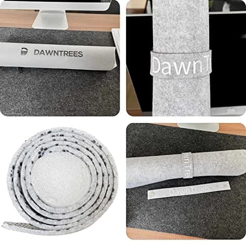 DAWNTREES Felt Desk Pad 90cm x 40cm (36" x 16") | Smooth Glide & Tabletop Protection thumbnail 7