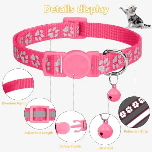 Taglory Reflective Cat Collar 6-8 in | Safety & Night Visibility (110 characters) thumbnail 5