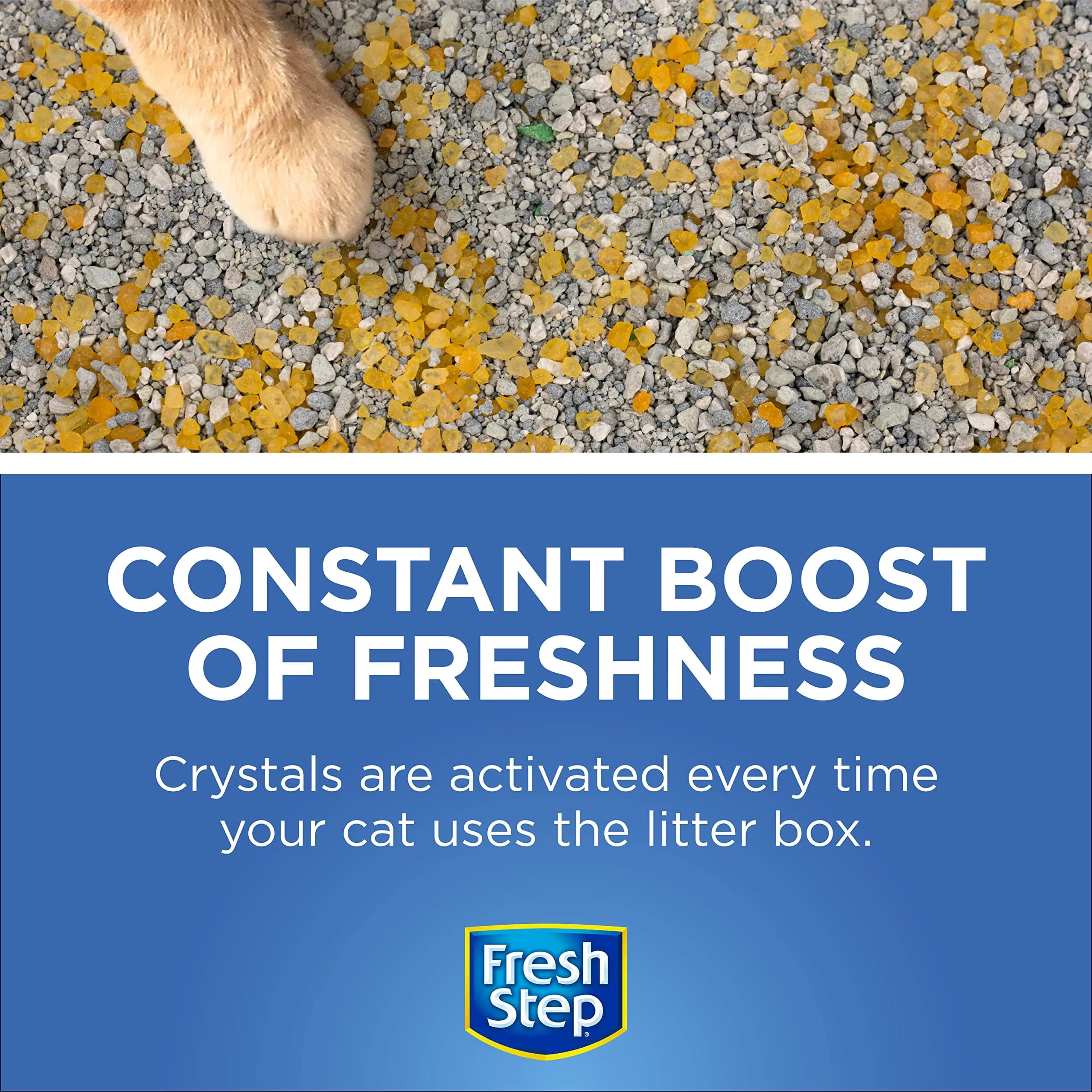 Fresh Step Cat Litter Crystals Deodorizer, Summer Breeze Scent, 15 Ounce (Pack of 3) - view 3