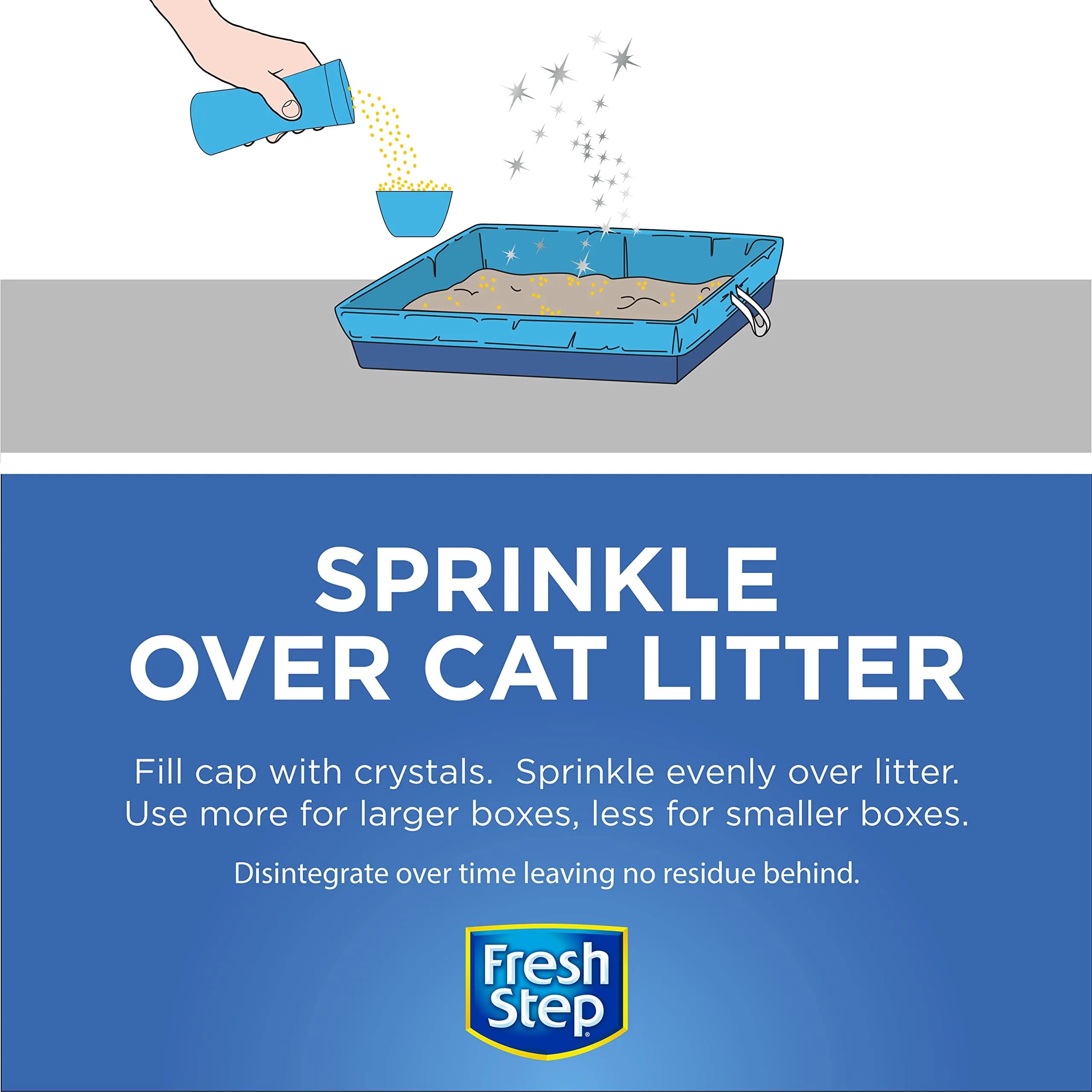 Fresh Step Cat Litter Crystals Deodorizer, Summer Breeze Scent, 15 Ounce (Pack of 3) - view 4