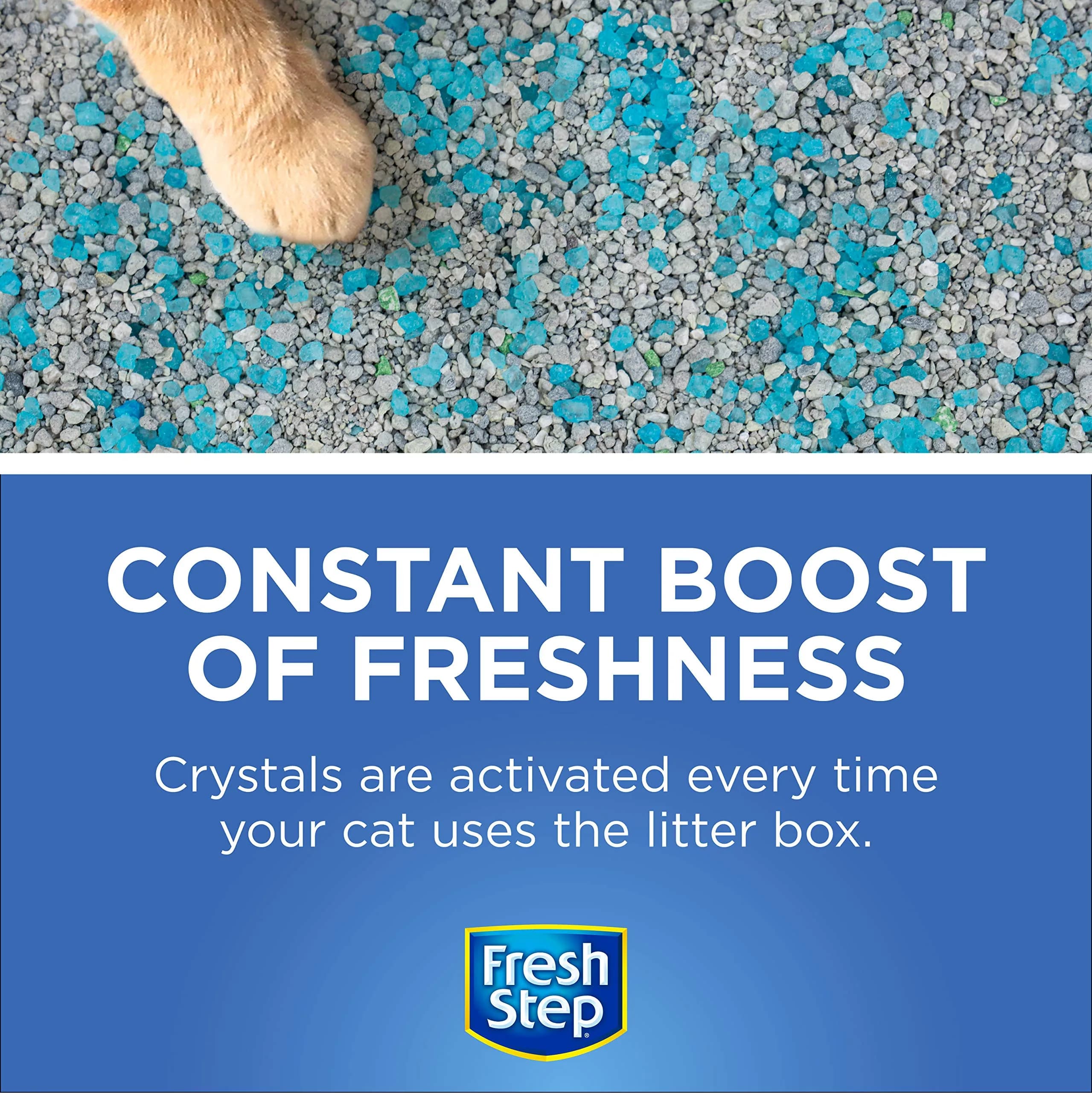 Fresh Step Cat Litter Crystals Deodorizer, Fresh Scent, 15 Ounce (Pack of 3) - view 3