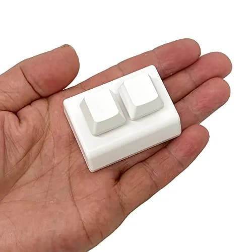 QINIZX 2-Key Mini Keypad with Hot-Swappable Red Switches | Programmable Macro Pad for PC Gaming thumbnail 6