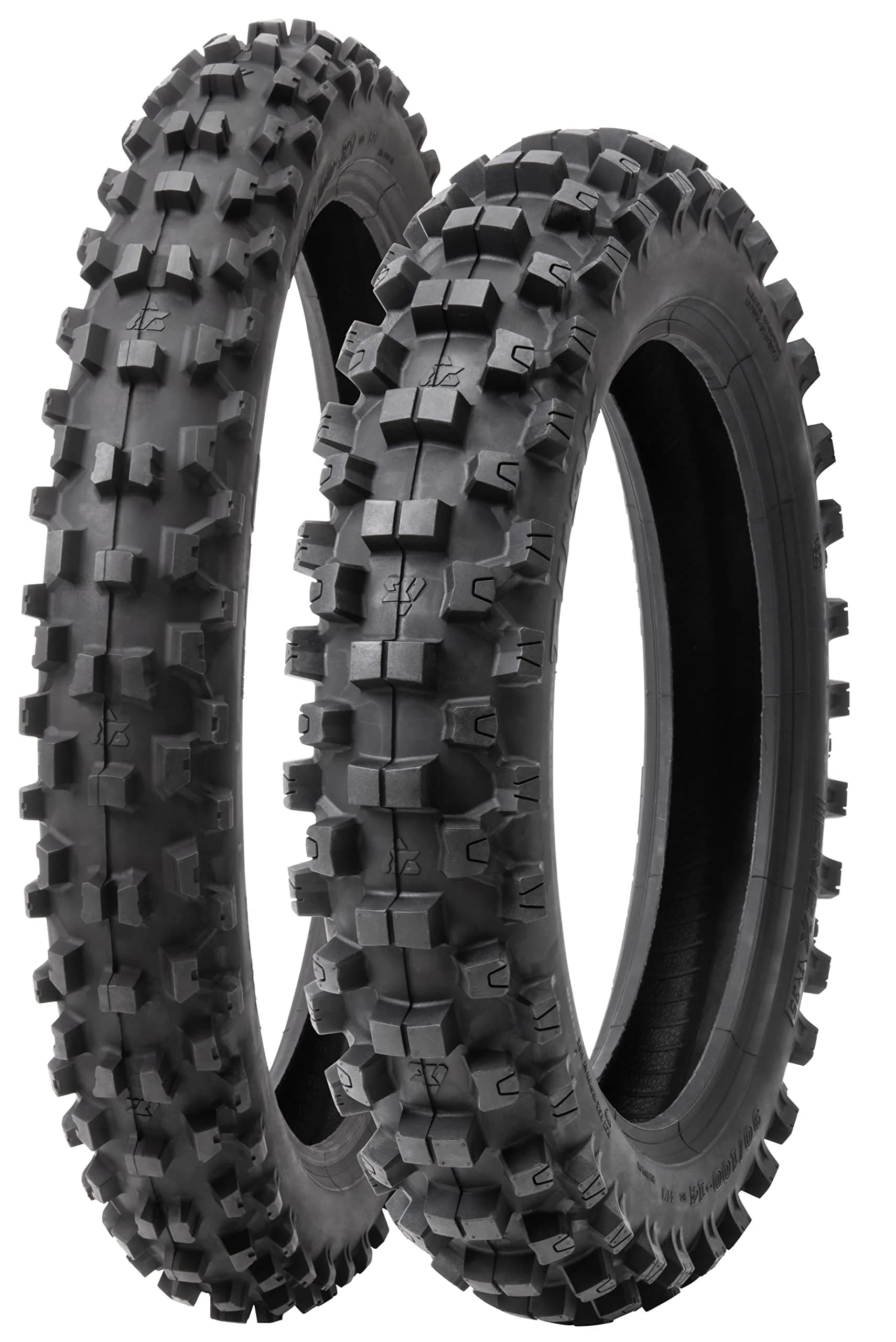 Tusk EMEX T-35® Off-Road Dirt Bike Tire Set – Deep Tread, Soft/Intermediate Terrain, 80/100x21 & 100/100x18