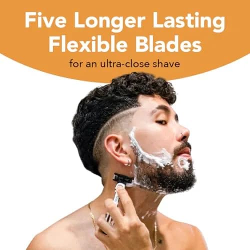 BIC Flex 5 Disposable Razor for Men, Sensitive Skin | 5-Blade Comfort & Precision (4 Count) thumbnail 3