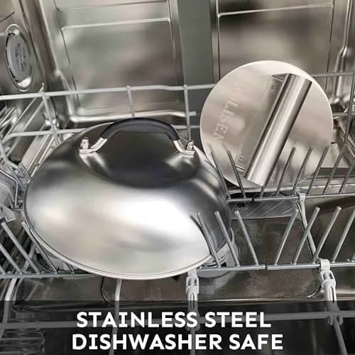HULISEN 9" Cheese Melting Dome & 6.2" Smashed Burger Press Kit | Stainless Steel thumbnail 6