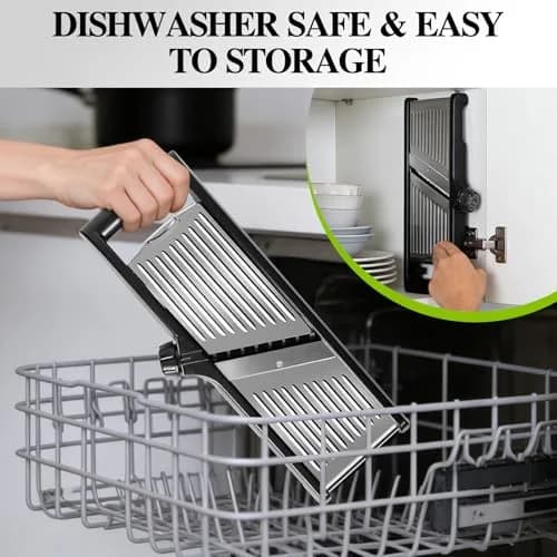 MASTERTOP Adjustable Mandoline Slicer Stainless Steel Vegetable Slicer 30.5cm (11.8") | Versatile Kitchen Tool for Slicing and Julienne thumbnail 6