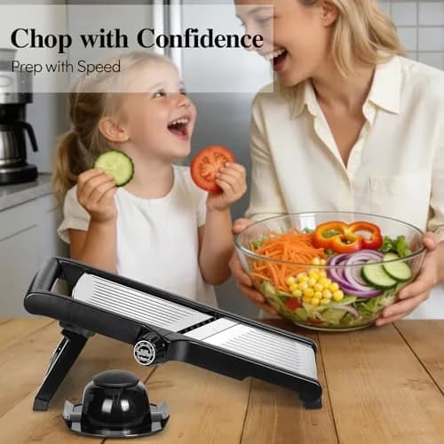 MASTERTOP Adjustable Mandoline Slicer Stainless Steel Vegetable Slicer 30.5cm (11.8") | Versatile Kitchen Tool for Slicing and Julienne thumbnail 7