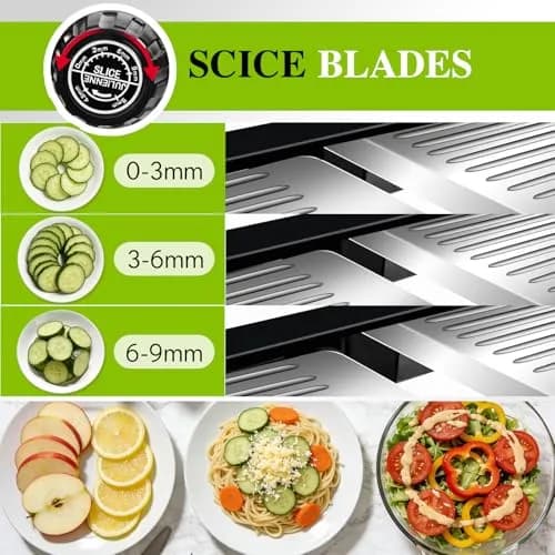 MASTERTOP Adjustable Mandoline Slicer Stainless Steel Vegetable Slicer 30.5cm (11.8") | Versatile Kitchen Tool for Slicing and Julienne thumbnail 3