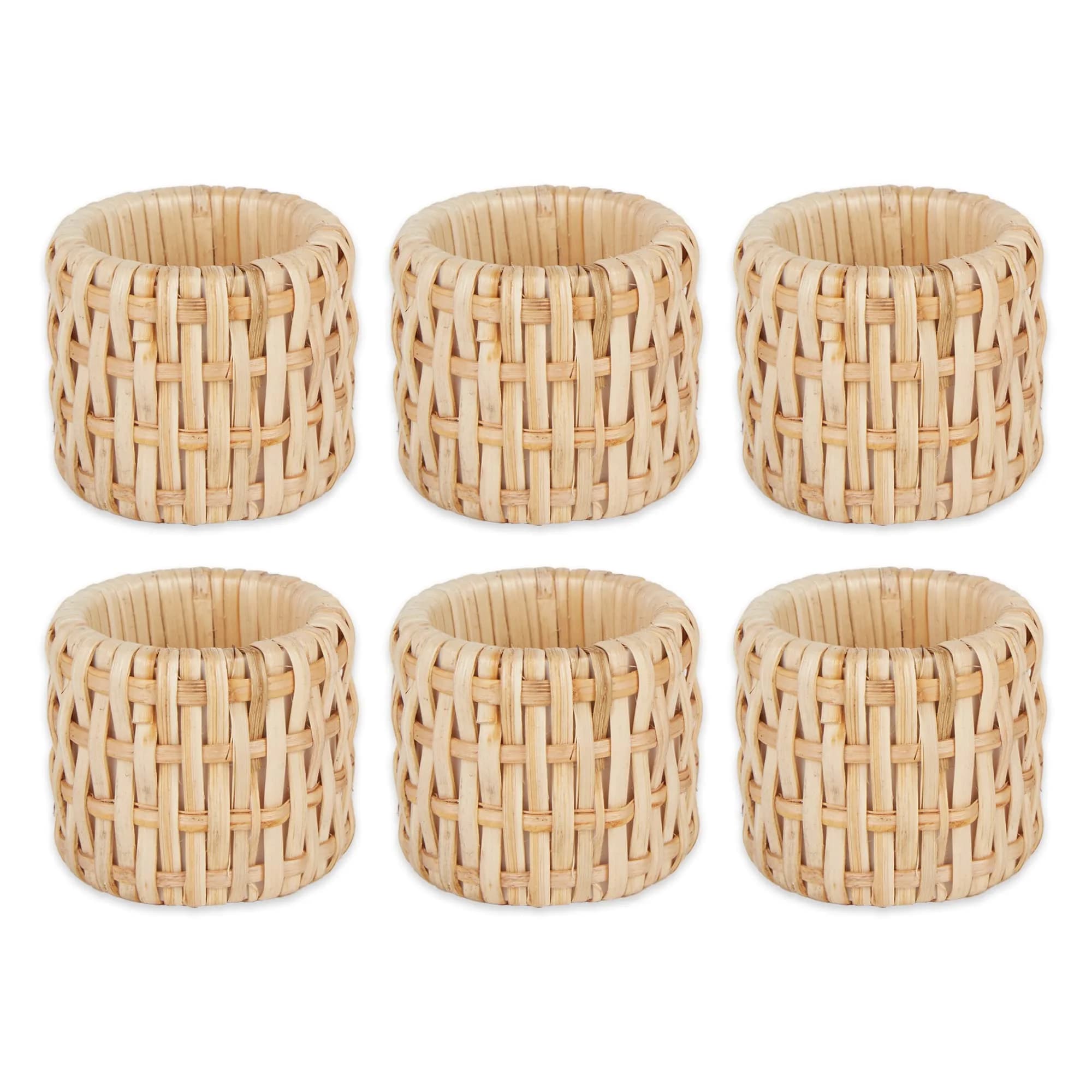 DII Basic Napkin Ring Collection Decorative, Rattan, One Size | Neutral Table Accessory — Rattan