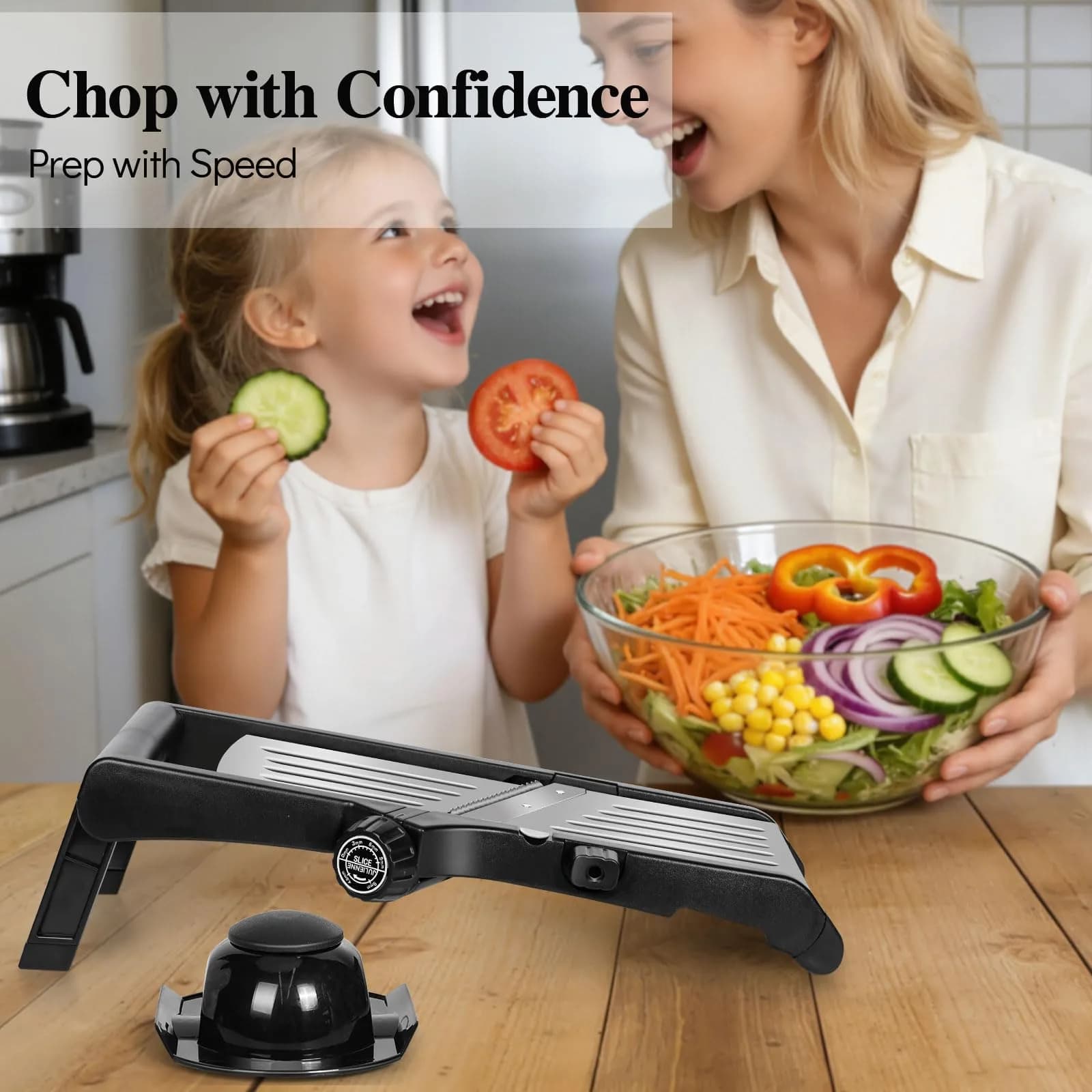 MASTERTOP Adjustable Mandoline Slicer | Stainless Steel Food Slicer for Kitchen - view 9