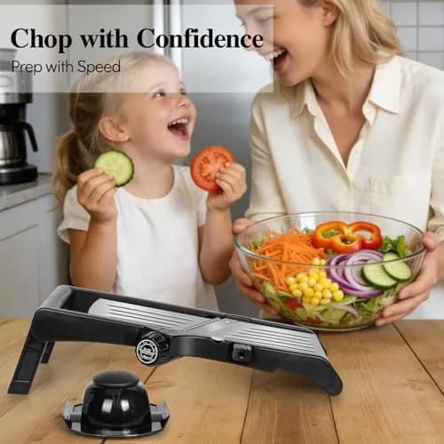 MASTERTOP Adjustable Mandoline Slicer | Stainless Steel Food Slicer for Kitchen thumbnail 9