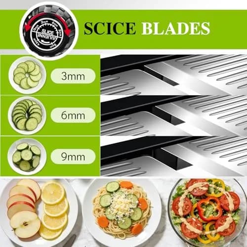 MASTERTOP Adjustable Mandoline Slicer | Stainless Steel Food Slicer for Kitchen thumbnail 3