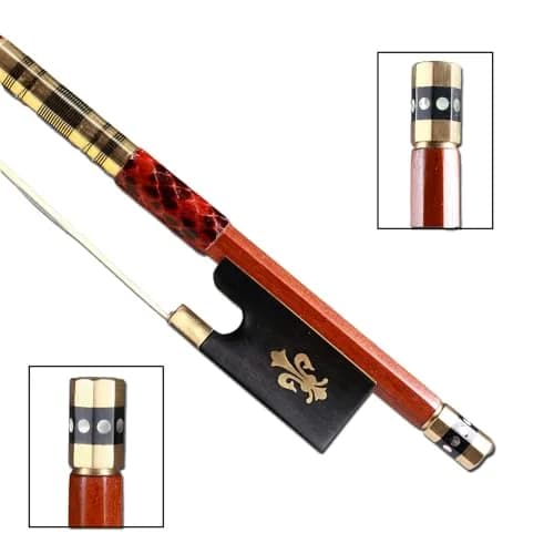 AMZZ Full Size 4/4 Pernambuco Violin Bow with Case | Handmade, Lightweight, Warm Sound thumbnail 5