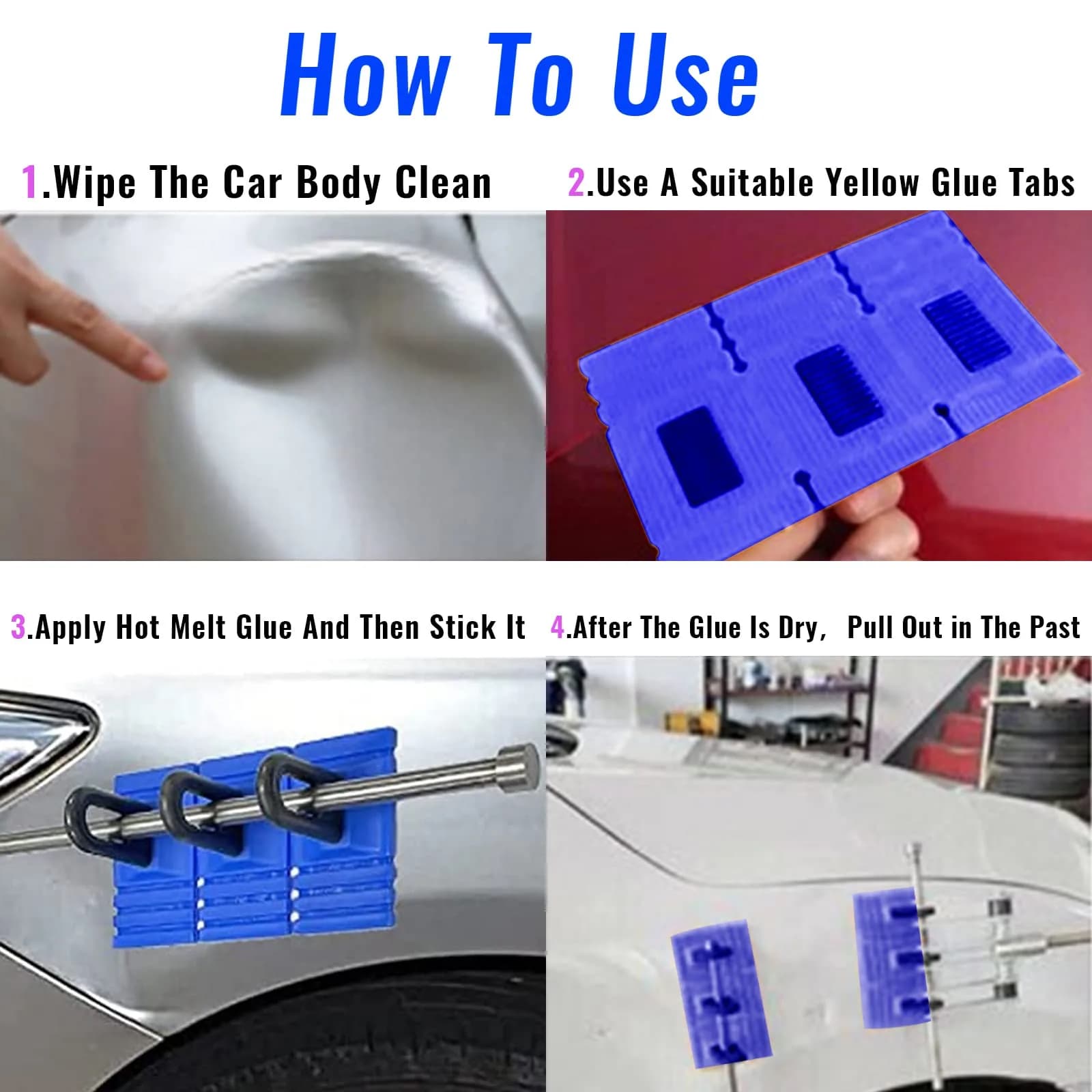 HiYi Car Dent Repair Tool Kit with Dent Lifter & Glue Tabs | 10-Piece Set - view 7