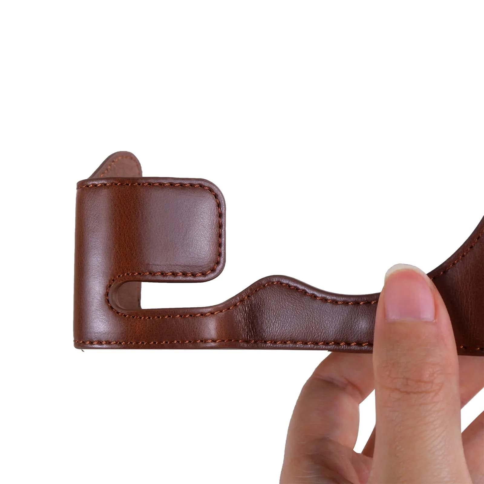 Rieibi PU Leather Half Camera Case for Sony Alpha 7 IV a7S III A1 Cameras | Coffee - view 5