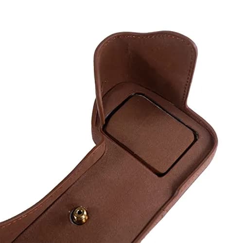 Rieibi PU Leather Half Camera Case for Sony Alpha 7 IV a7S III A1 Cameras | Coffee thumbnail 2