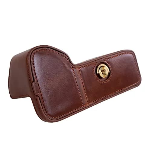 Rieibi PU Leather Half Camera Case for Sony Alpha 7 IV a7S III A1 Cameras | Coffee thumbnail 3
