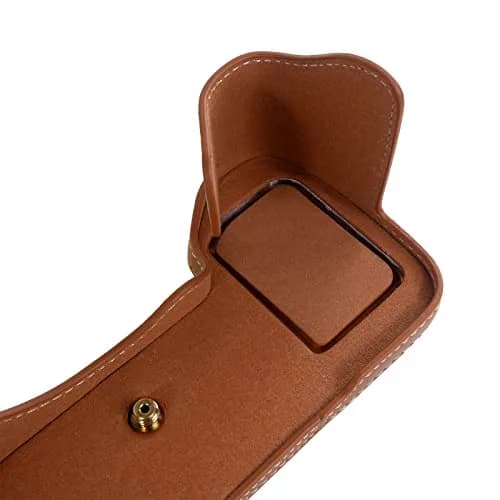 Rieibi PU Leather Half Camera Case for Sony Alpha 7 IV A7S III A1 Cameras, Vintage Brown | Protective Case with Tripod Mount thumbnail 2