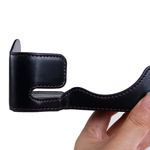 Rieibi PU Leather Half Camera Case for Sony Alpha 7 IV A7S III A1 | Vintage Black thumbnail 5