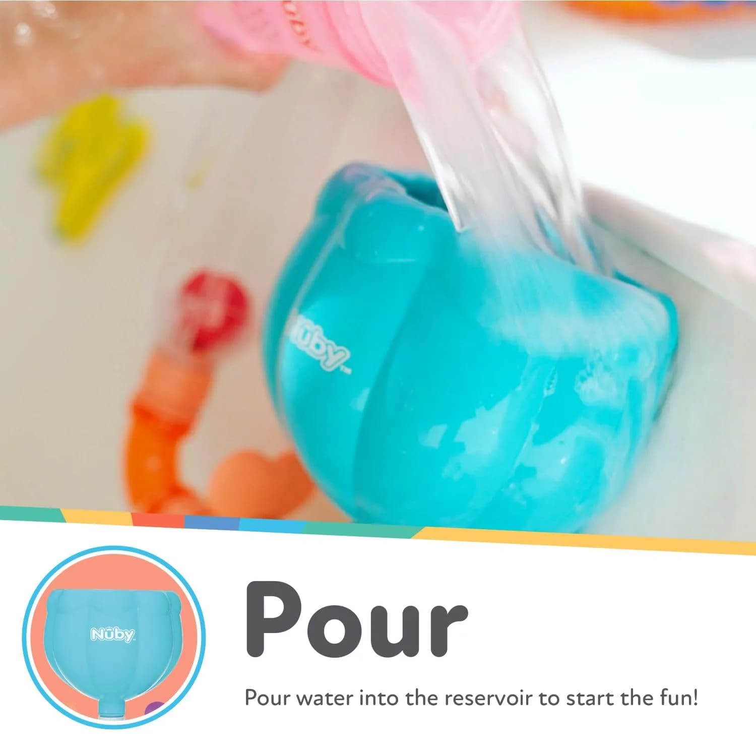 Nuby Wacky Waterworks Pipes Bath Toy - Baby Bathtub Toy with Interactive Features for Cognitive Development thumbnail 2