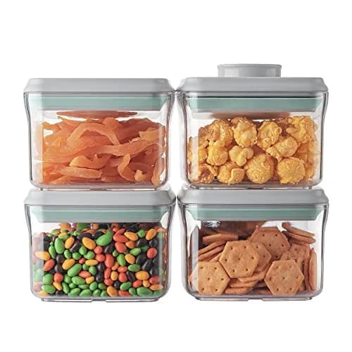 Ankou Airtight Food Storage Container Set - 4 Pack | Stackable BPA-Free Transparent Containers (0.32 QT each) thumbnail 1