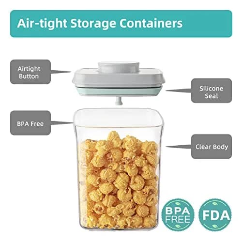 Ankou Airtight Food Storage Container Set - 4 Pack | Stackable BPA-Free Transparent Containers (0.32 QT each) thumbnail 5
